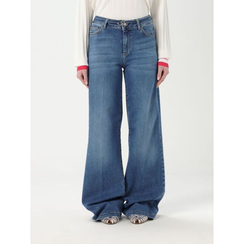 Liu Jo Blue Cotton Flared Women's Jeans